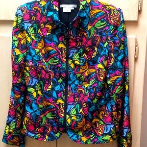 🎉HOST PICK 🎉— Fun and Fabulous silk butterfly jacket 🦋